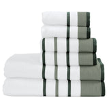 Decorative Cotton Stripe Bath Towel Set - Noelle Collection
