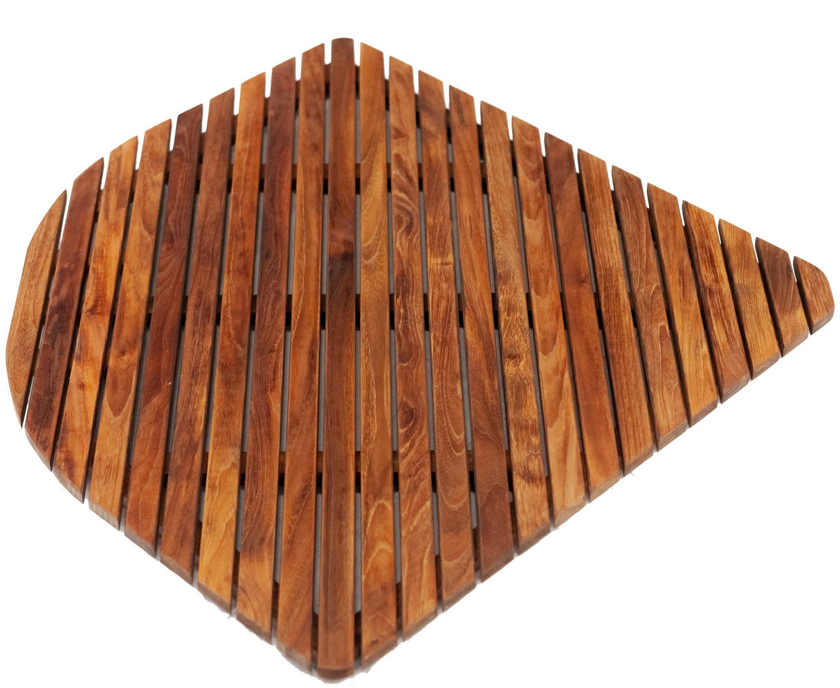Airstream Oiled Teak Shower and Bath Mat with Rounded Edge-Bath Mat-Parc Decor