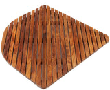 Airstream Oiled Teak Shower and Bath Mat with Rounded Edge-Bath Mat-Parc Decor