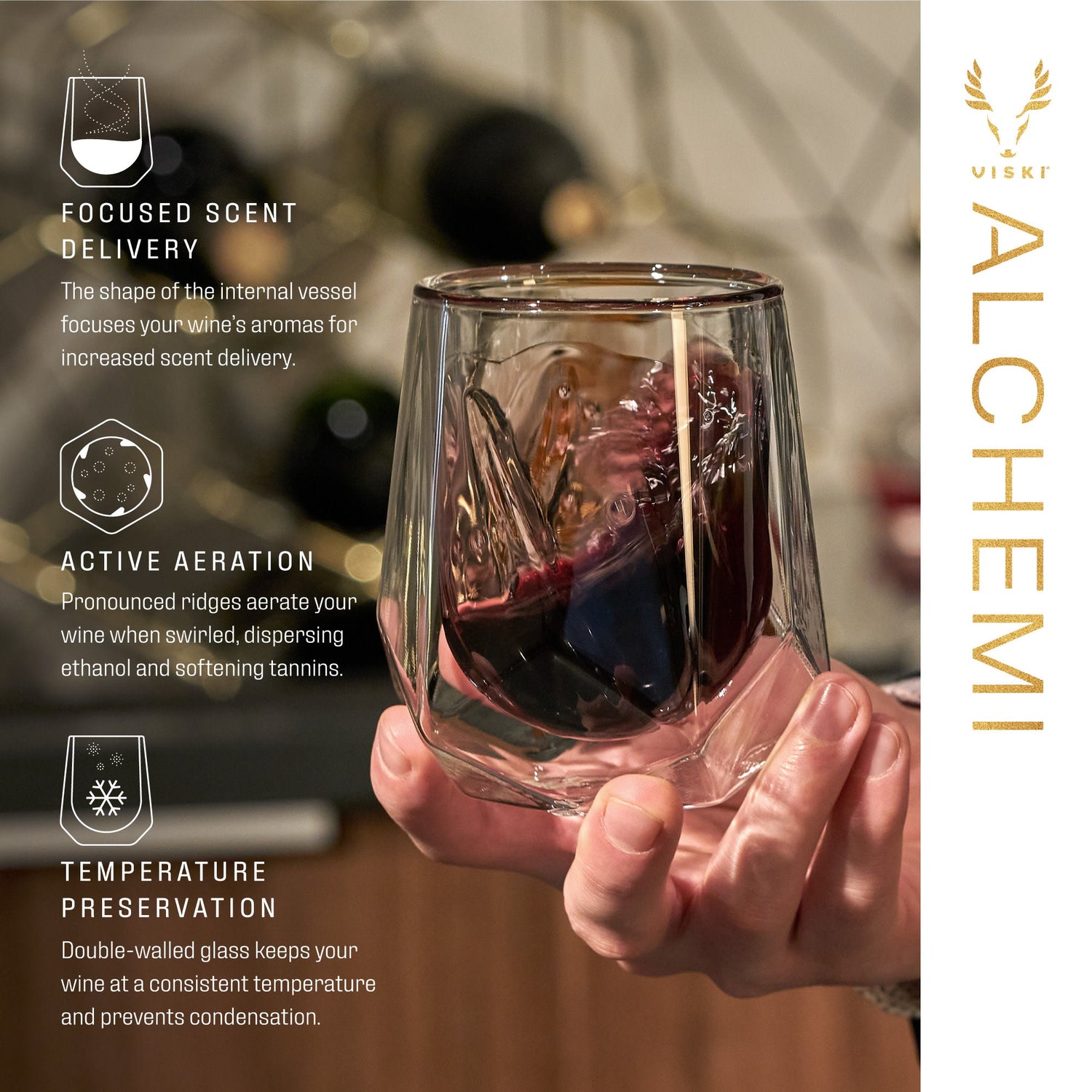 Alchemi Aerating Wine Tasting Glass-product_type::stemless_wine_glasses-Parc Decor