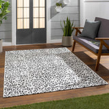 Alderbury White Leopard Print Rug-Rugs-Parc Decor