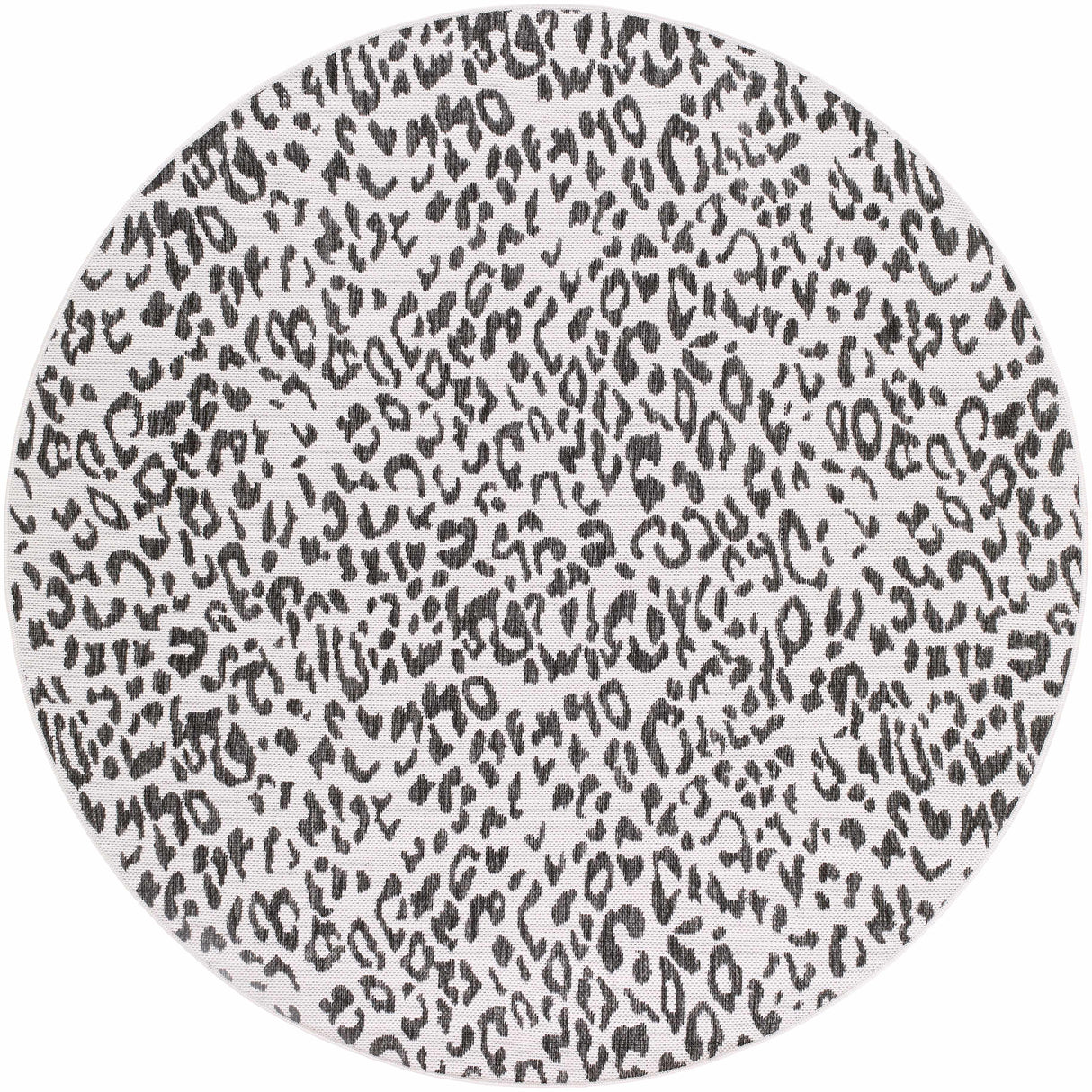Alderbury White Leopard Print Rug-Rugs-Parc Decor