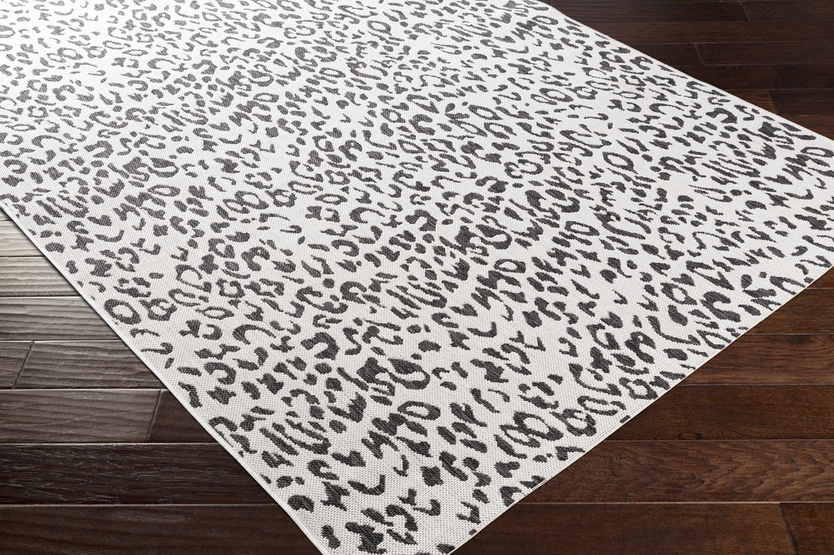Alderbury White Leopard Print Rug-Rugs-Parc Decor