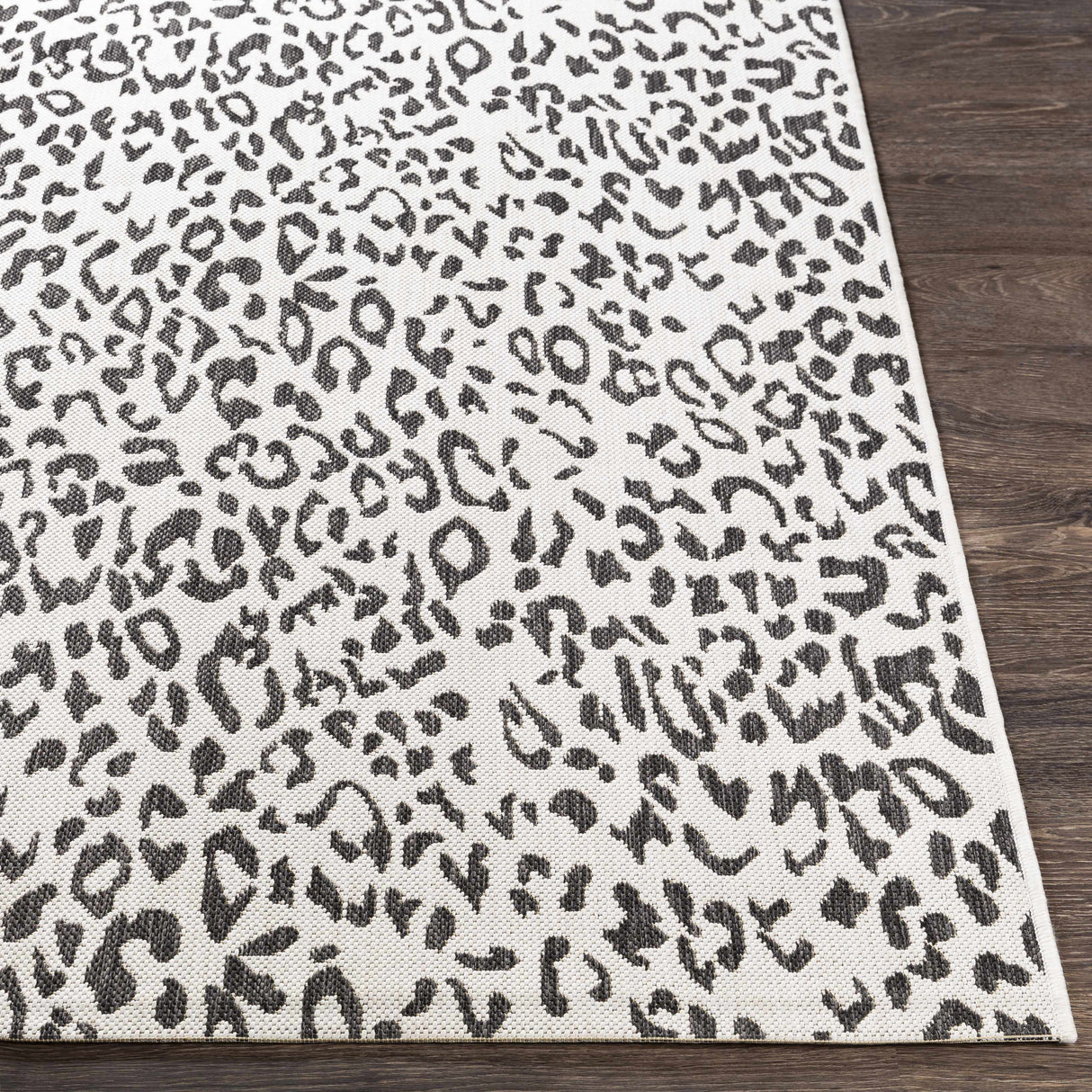 Alderbury White Leopard Print Rug-Rugs-Parc Decor