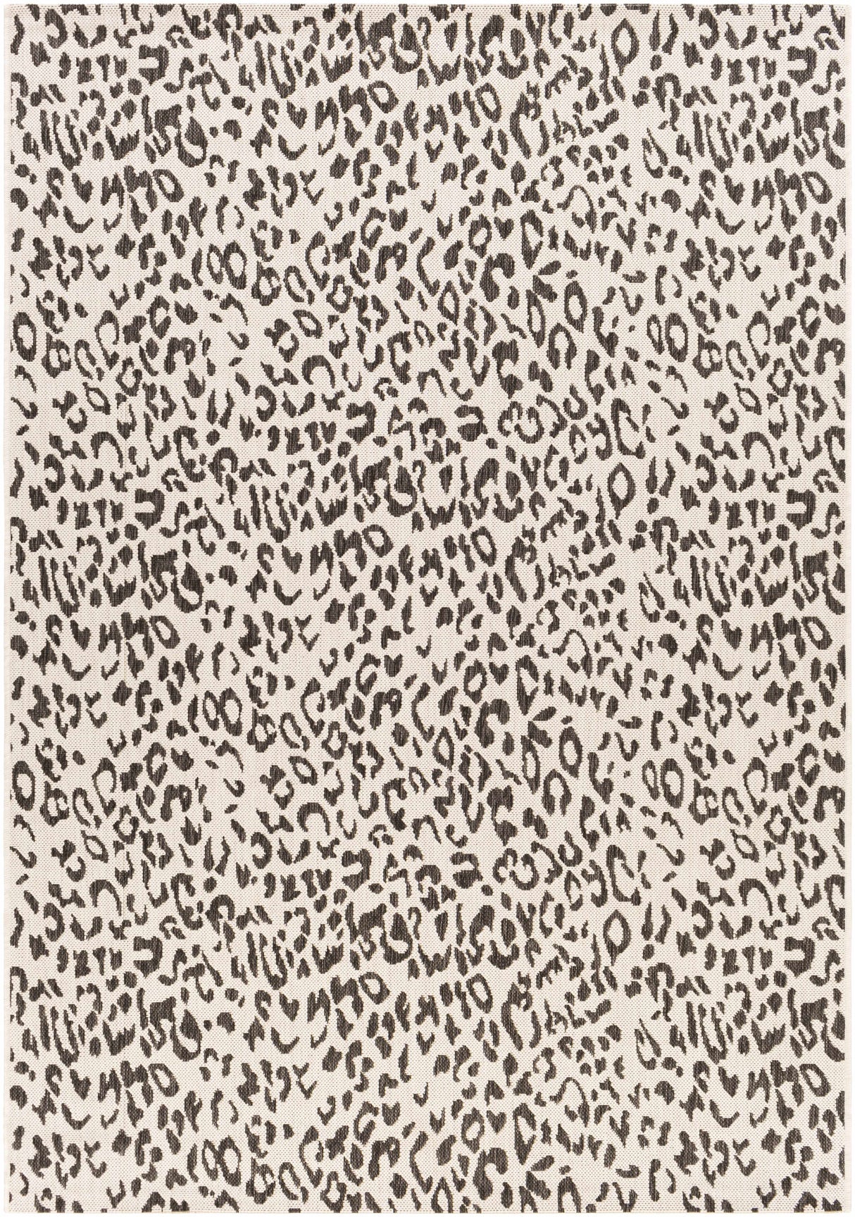 Alderbury White Leopard Print Rug-Rugs-Parc Decor
