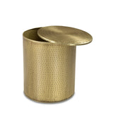 Alevi Drum Gold Iron End Table