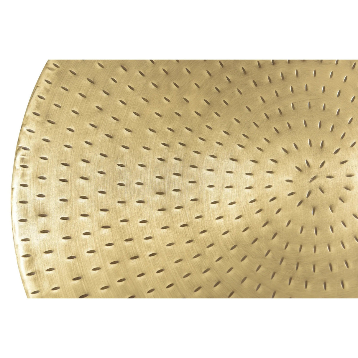 Alevi Drum Gold Iron End Table-End table-Parc Decor