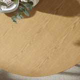 Alex 40" Modern Veneer and Metal Round Dining Table