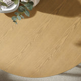 Alex 40" Modern Veneer and Metal Round Dining Table-Dining / Kitchen-Parc Decor