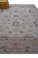 Alexa Custom Made Traditional Oushak Beige Hand Tufted wool rug
