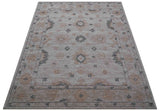 Alexa Custom Made Traditional Oushak Beige Hand Tufted wool rug