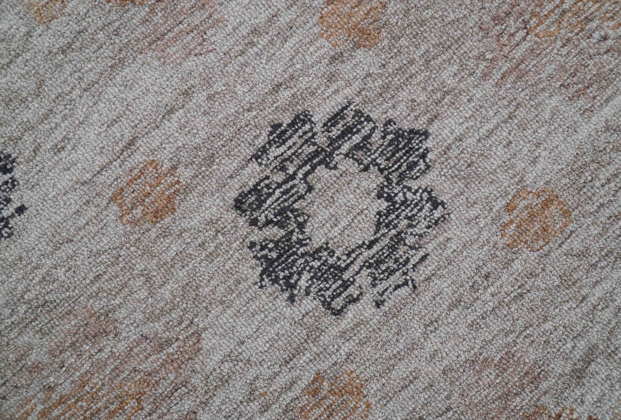 Alexa Custom Made Traditional Oushak Beige Hand Tufted wool rug