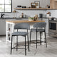 Alexis Modern Upholstered Curved Bar Stool, Set of 2-Dining / Kitchen-Parc Decor