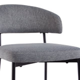 Alexis Modern Upholstered Curved Bar Stool, Set of 2-Dining / Kitchen-Parc Decor