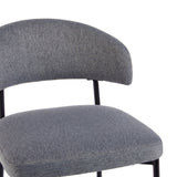 Alexis Modern Upholstered Curved Bar Stool, Set of 2-Dining / Kitchen-Parc Decor