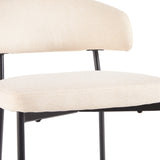 Alexis Modern Upholstered Curved Bar Stool, Set of 2-Dining / Kitchen-Parc Decor