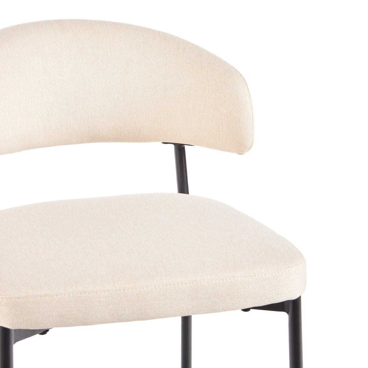 Alexis Modern Upholstered Curved Bar Stool, Set of 2-Dining / Kitchen-Parc Decor