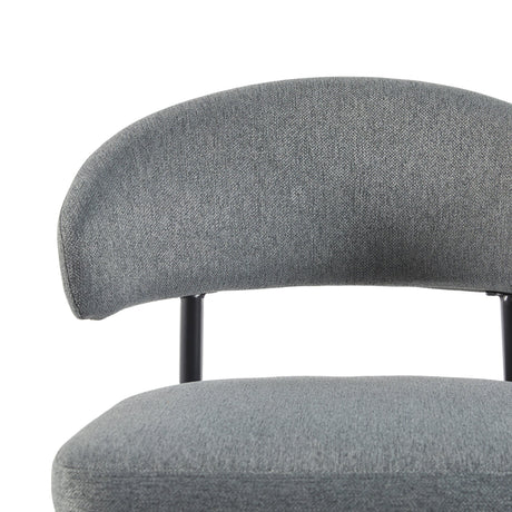 Alexis Modern Upholstered Curved Dining Chair, Set of 2-Dining / Kitchen-Parc Decor