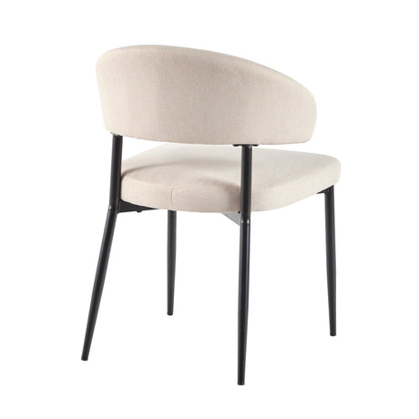 Alexis Modern Upholstered Curved Dining Chair, Set of 2-Dining / Kitchen-Parc Decor