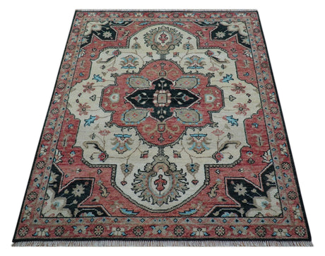 Allure Custom Made Turkish Design Beige Hand Knotted Wool Rug