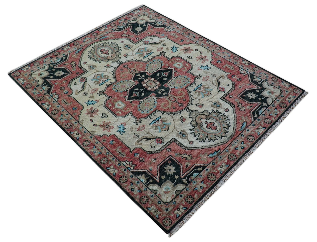 Allure Custom Made Turkish Design Beige Hand Knotted Wool Rug