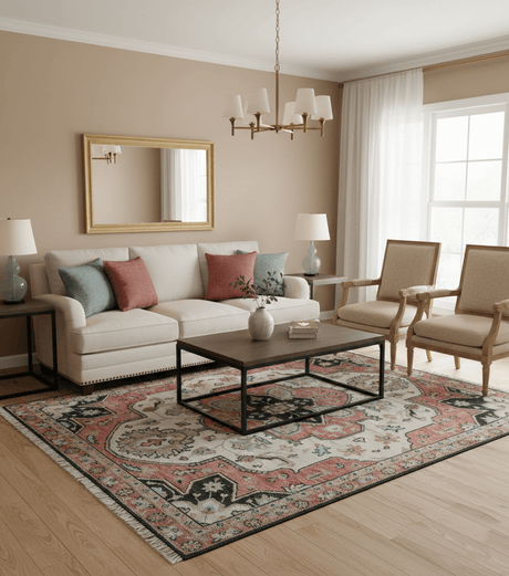 Allure Custom Made Turkish Design Beige Hand Knotted Wool Rug