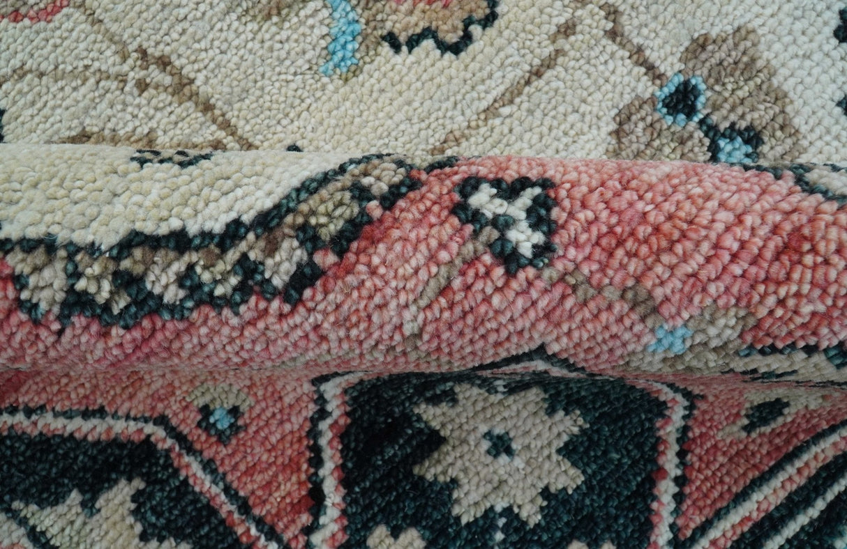 Allure Custom Made Turkish Design Beige Hand Knotted Wool Rug
