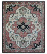 Allure Custom Made Turkish Design Beige Hand Knotted Wool Rug