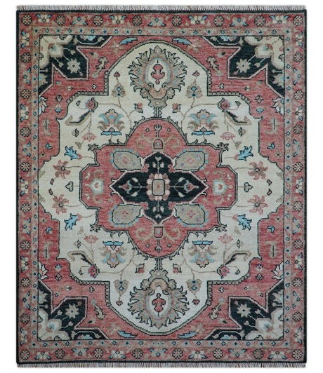 Allure Custom Made Turkish Design Beige Hand Knotted Wool Rug