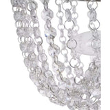 Alsy 16"W 4-Lights Bling Polished Nickel Pendant Chandelier with Crystal Glass Beads