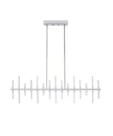 Alsy 43"W Modern Chic LED Chrome Finish Island Pendant Dining Light Fixture