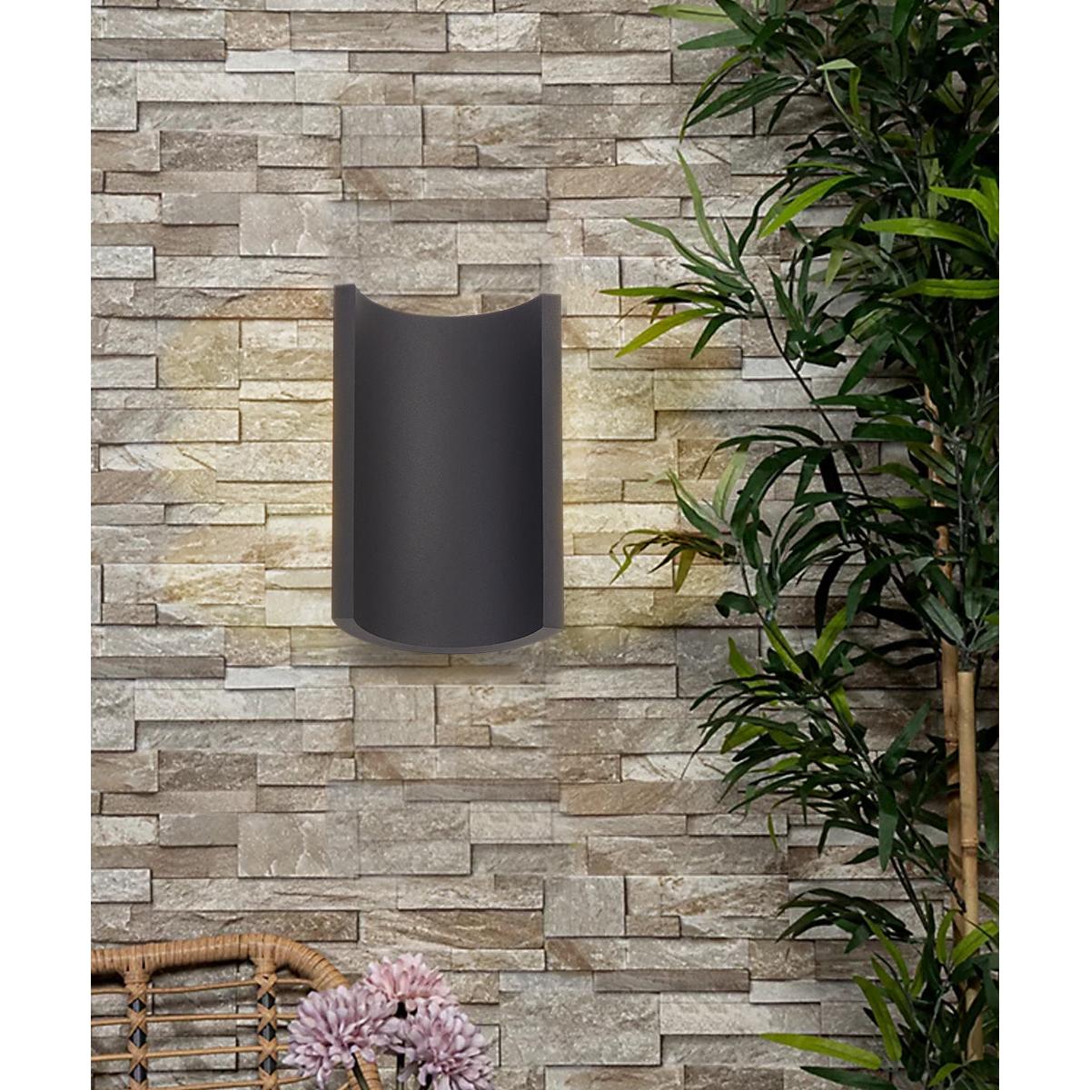 Alumilux Diverge 5"H 2-Light LED Outdoor Wall Sconce Light Fixture Bronze Finish by ET2