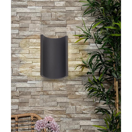 Alumilux Diverge 5"H 2-Light LED Outdoor Wall Sconce Light Fixture Bronze Finish by ET2