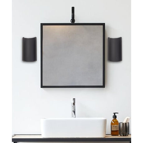 Alumilux Diverge 5"H 2-Light LED Outdoor Wall Sconce Light Fixture Bronze Finish by ET2