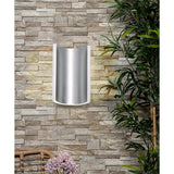 Alumilux Diverge 5"H 2-Light LED Outdoor Wall Sconce Light Fixture Satin Aluminum Finish by ET2