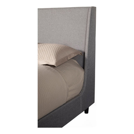 Amber Bed, Grey Linen-Beds-Parc Decor