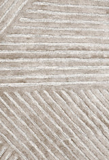 Amber Modern Geometrical Beige Hand Tufted Wool Rug