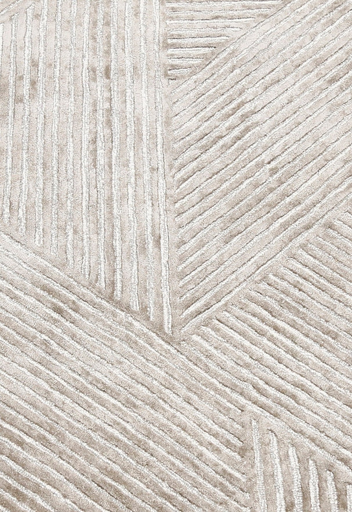 Amber Modern Geometrical Beige Hand Tufted Wool Rug