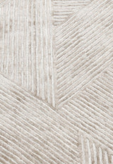 Amber Modern Geometrical Beige Hand Tufted Wool Rug