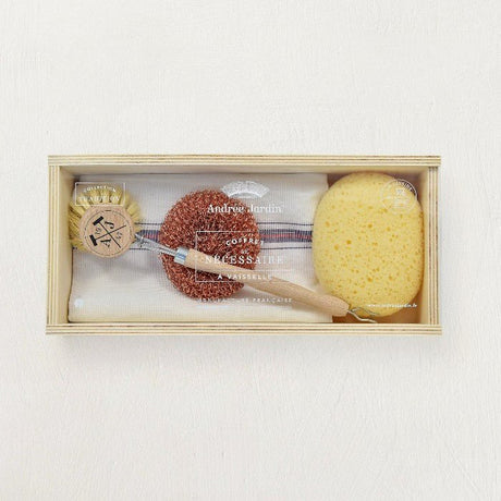 Andrée Jardin Sustainable Dish Cleaning Kit in Wooden Box-Kitchen Tools-Parc Decor
