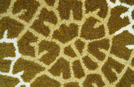 Animal Giraffe Brown Hand Tufted 3x5 Wool Area Rug-Parc Decor