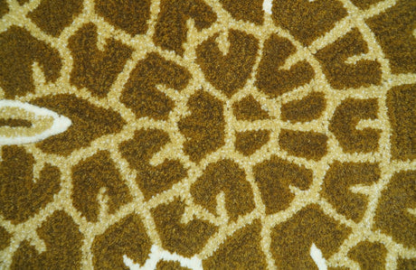 Animal Giraffe Brown Hand Tufted 3x5 Wool Area Rug-Parc Decor