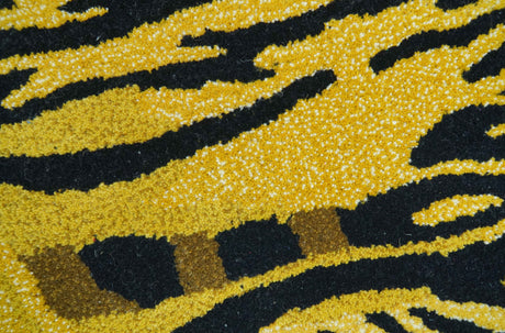 Animal Gold Tiger 3x5 Hand Tufted Wool Area Rug-Parc Decor