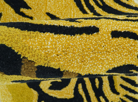 Animal Gold Tiger 3x5 Hand Tufted Wool Area Rug-Parc Decor
