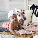 Animal Jungle Giraffe Wool Throw Pillow-Pillows-Parc Decor