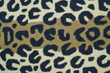Animal Leopard Beige Hand Tufted 3x5 Wool Area Rug-Parc Decor