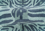 Animal Tiger Blue Hand Tufted 3x5 Wool Area Rug