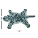 Animal Tiger Blue Hand Tufted 3x5 Wool Area Rug-Parc Decor