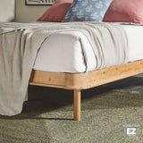 Annette Contemporary Upholstered Headboard Curved Wood Bed Frame-Bedroom-Parc Decor