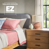 Annette Contemporary Upholstered Headboard Curved Wood Bed Frame-Bedroom-Parc Decor